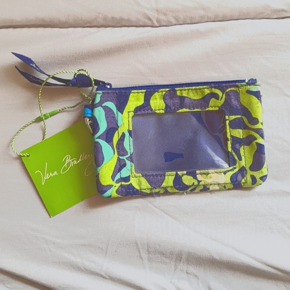 Vera Bradley Zip ID Case Katalina Blues NWT | Card holder, clear case